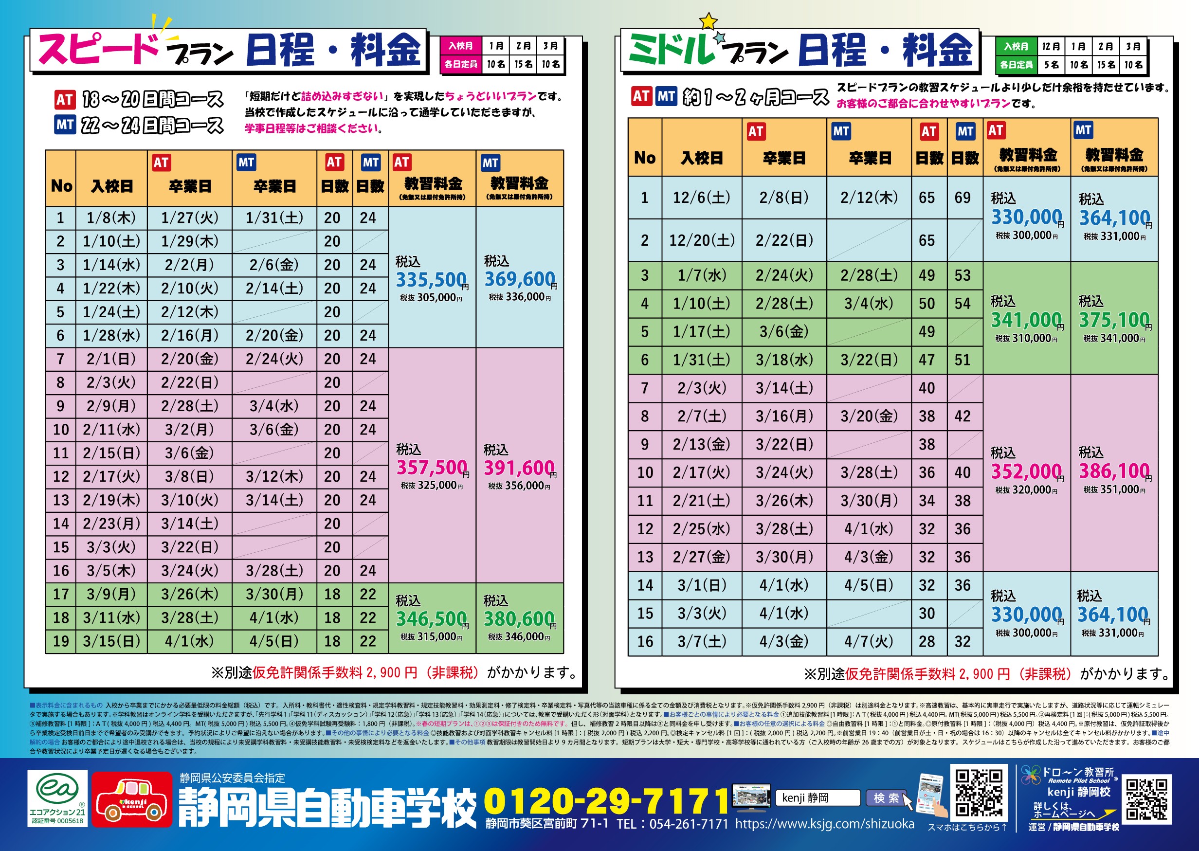 自動車 学校 期間