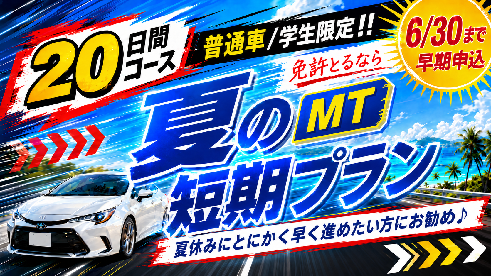 社会人限定プラン［普通車MT/デイタイム限定］