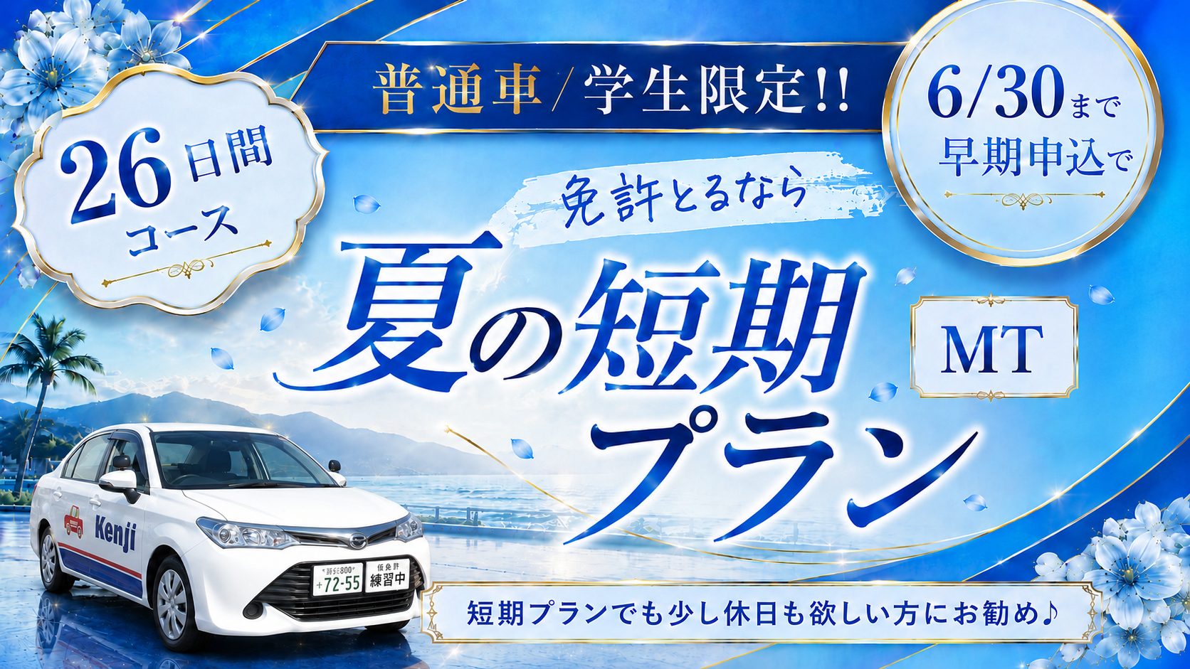 社会人限定プラン［普通車MT/デイタイム限定］