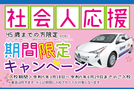 普通車　社会人キャンペーンプラン