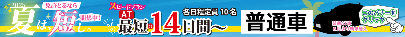2025年　夏の短期プラン